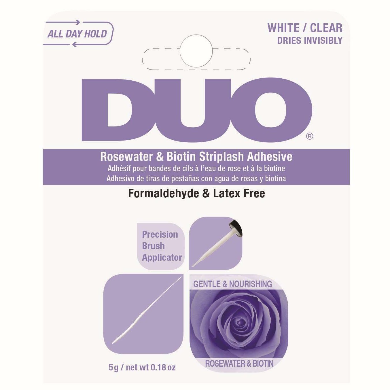 Ardell Lash Adhesives Duo Biotin Rosewater Clear Ardell Lash Adhesives Duo Biotin Rosewater Clear