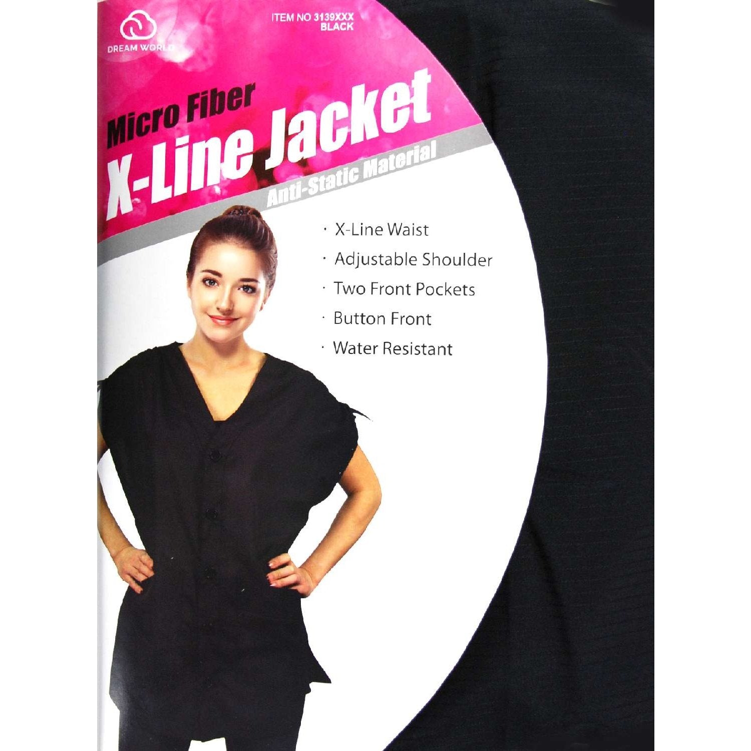 Dream Salon Wear X-Line Jacket Black Dream Salon Wear X-Line Jacket Black