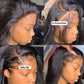 Transparent Straight Human Hair  lace front /  closure wig ready to wear